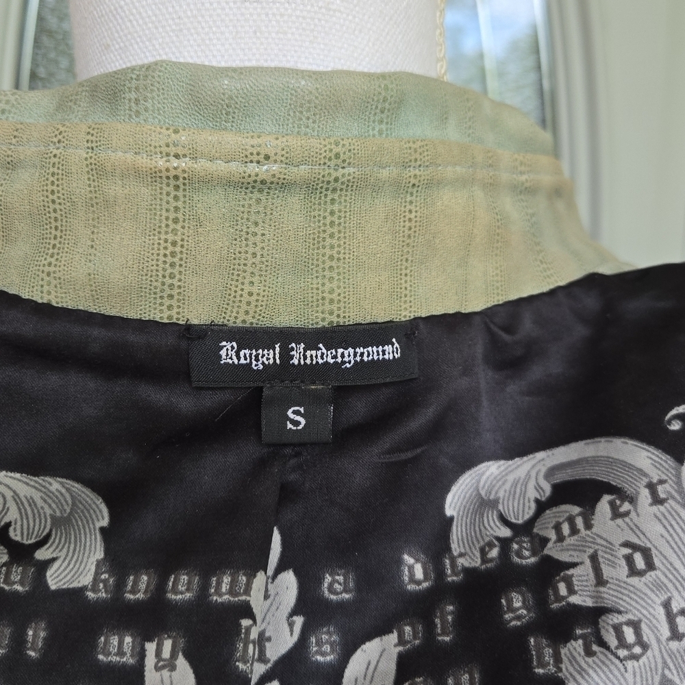 Royal Underground Leather Asymmetrical Zip Jacket - Picture 8 of 9